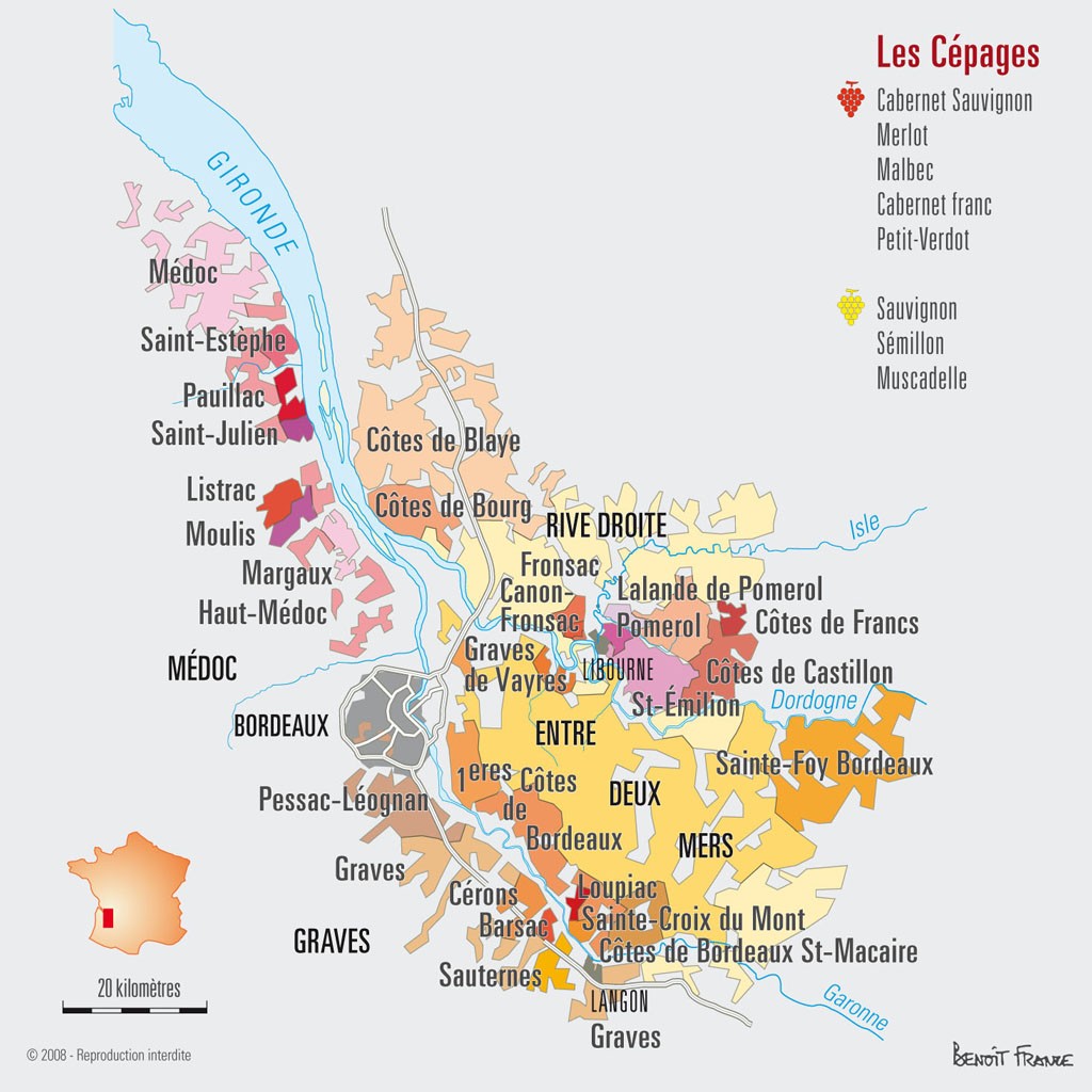 Carte Vin Bordeaux